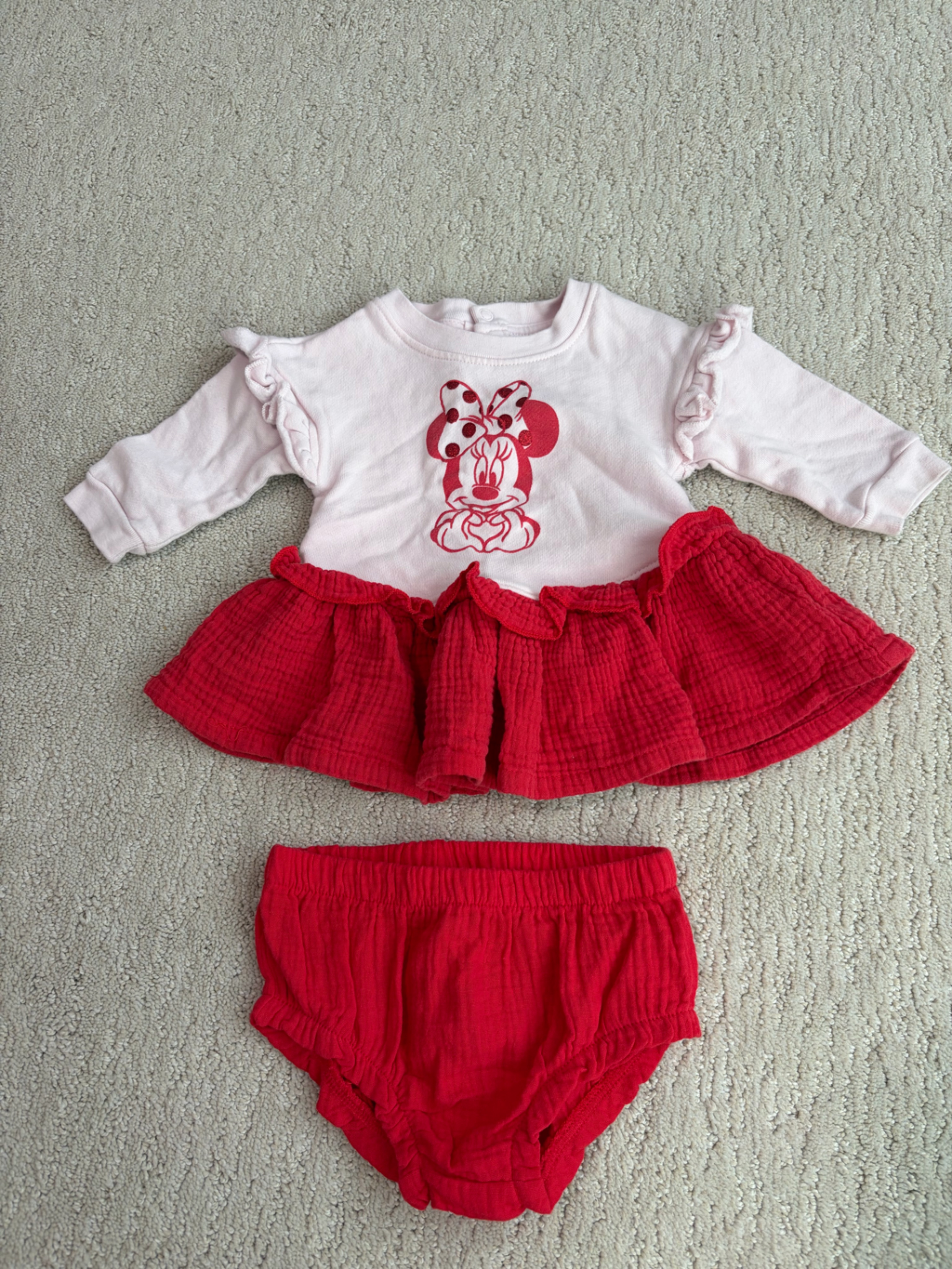 Disney Baby Pale Pink Snap Romper
